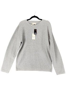 Civil Society Sweater Mens Large Gray Textured Crewneck Pullover *NWT*